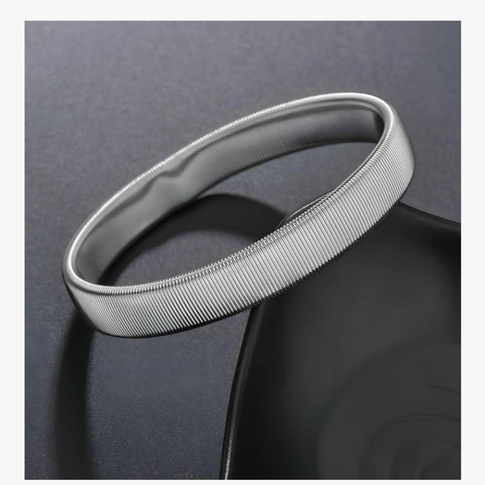 Elegant Silver Stretchy Bangle Bracelet
